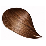 Light brown hair color swatch on a white background