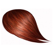 Reddish brown hair color swatch on a white background