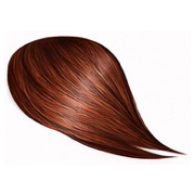 Warm auburn hair color swatch on a white background